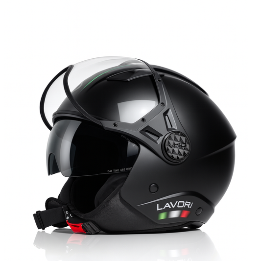 Helm vito jet lavori - mat zwart - Nieuwe Variant