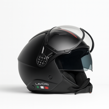 Helm vito jet lavori - mat zwart - Nieuwe Variant