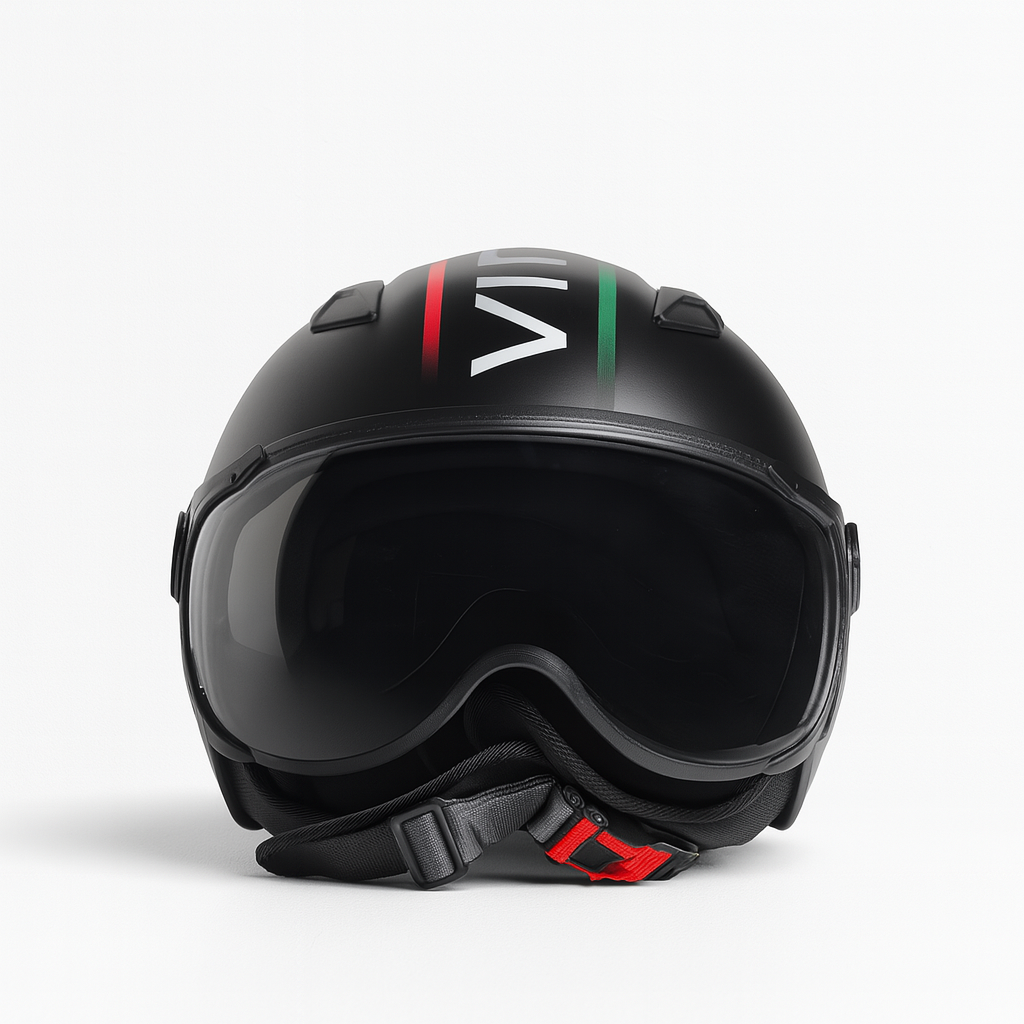 Helm vito jet lavori - mat zwart - Nieuwe Variant