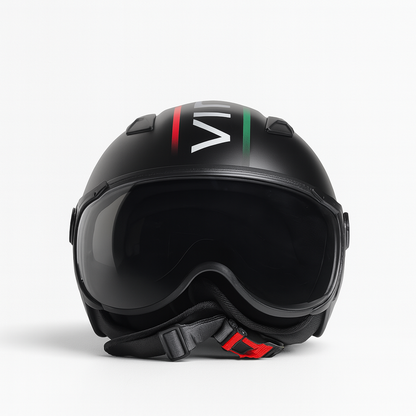 Helm vito jet lavori - mat zwart - Nieuwe Variant