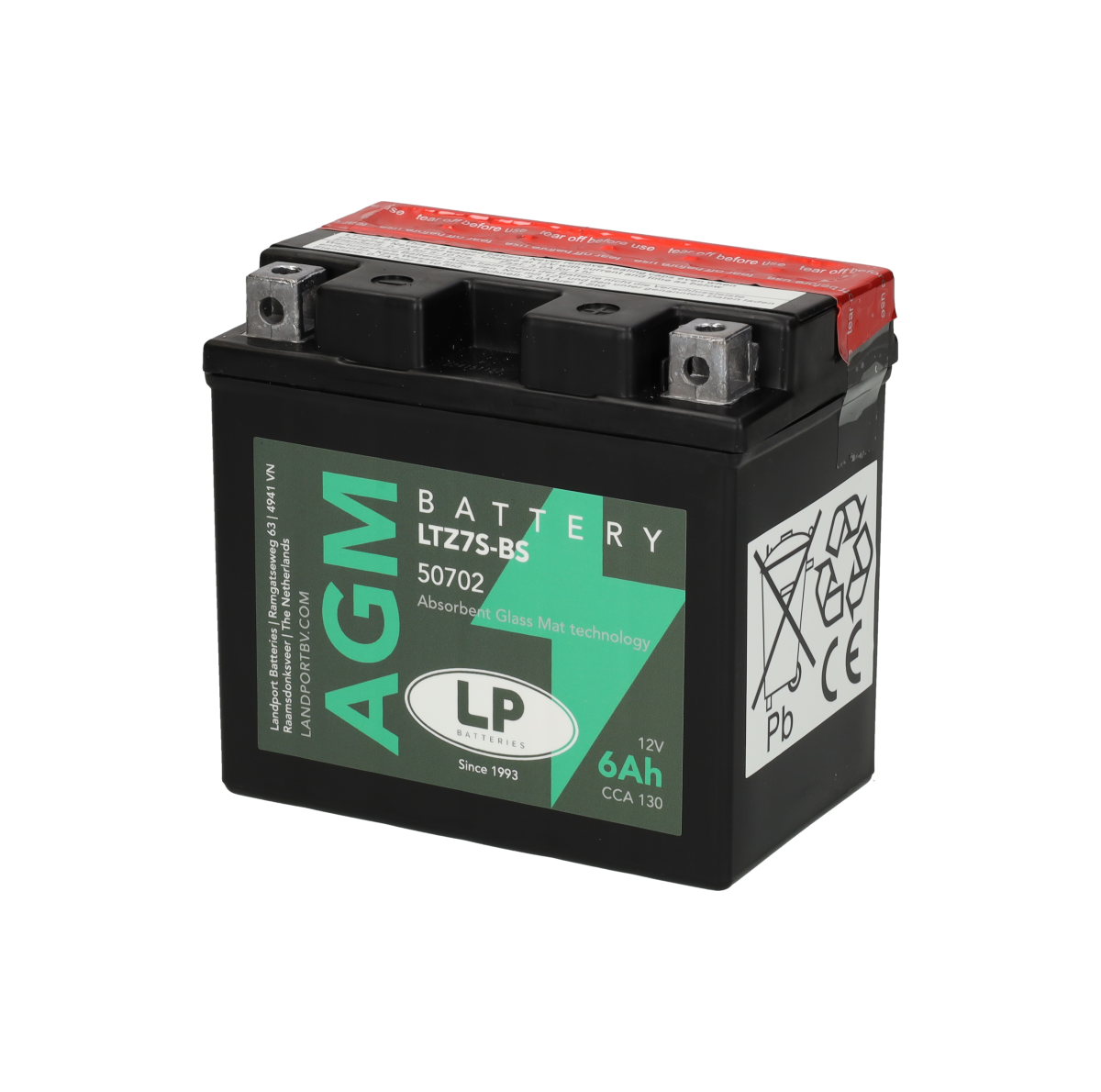 Accu Landport AGM YTZ7S-BS / LTZ7S-BS 12V 6Ah – Honda Innova / Yamaha VOX / Vino / Zuma / Husqvarna / Gas Gas