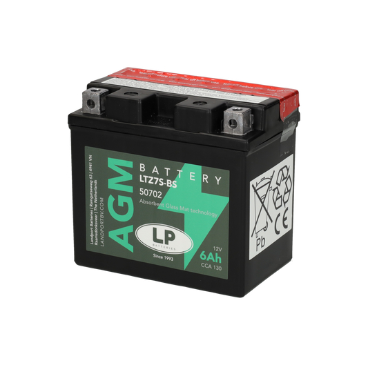 Accu Landport AGM YTZ7S-BS / LTZ7S-BS 12V 6Ah – Honda Innova / Yamaha VOX / Vino / Zuma / Husqvarna / Gas Gas
