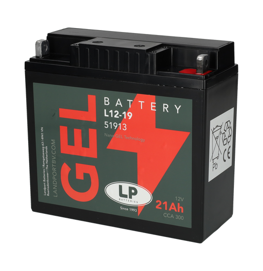 Accu Landport GEL voor BMW R1100RT  MG52113 / 51913 / L12-19 12V 21Ah