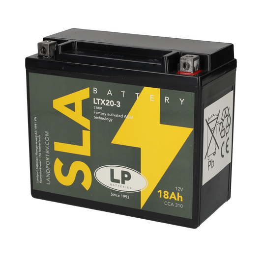 Accu Landport Harley-Davidson / heavy V-Twin GEL LTX20-3 / GHD20-HL-BS / LTX20L-BS / HVT-1 12V 19Ah