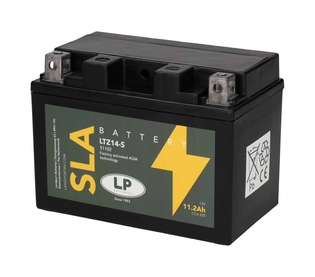 Accu Landport SLA YTZ14-S / LTZ14-S 12V 11.2Ah 220A – Honda ST1300 / BMW R1200 GS / Yamaha FZ1 / KTM Adventure