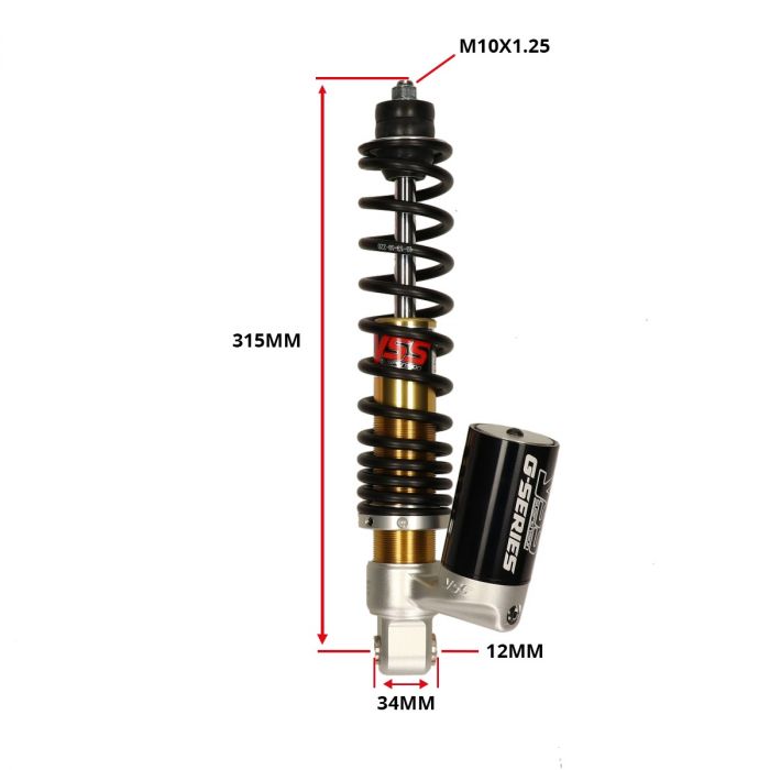 Schokbreker + gastank Vespa Primavera / Sprint comfort 280mm YSS