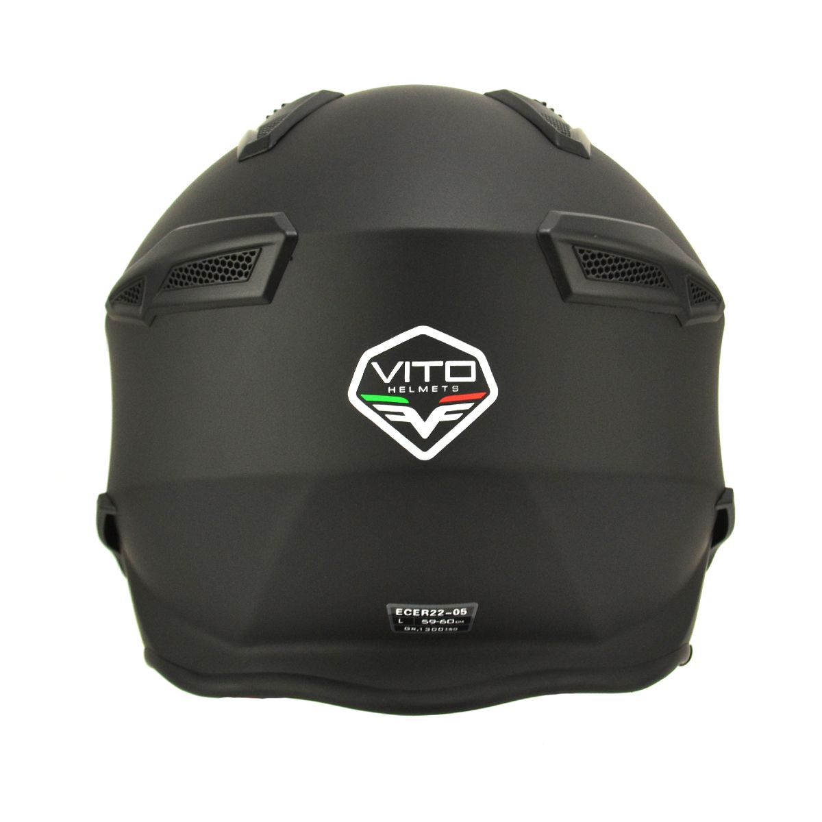 Helm Vito Jet Bruzano Zwart / Mat Titanium / Bruzano Camo / Fluor geel / Rood